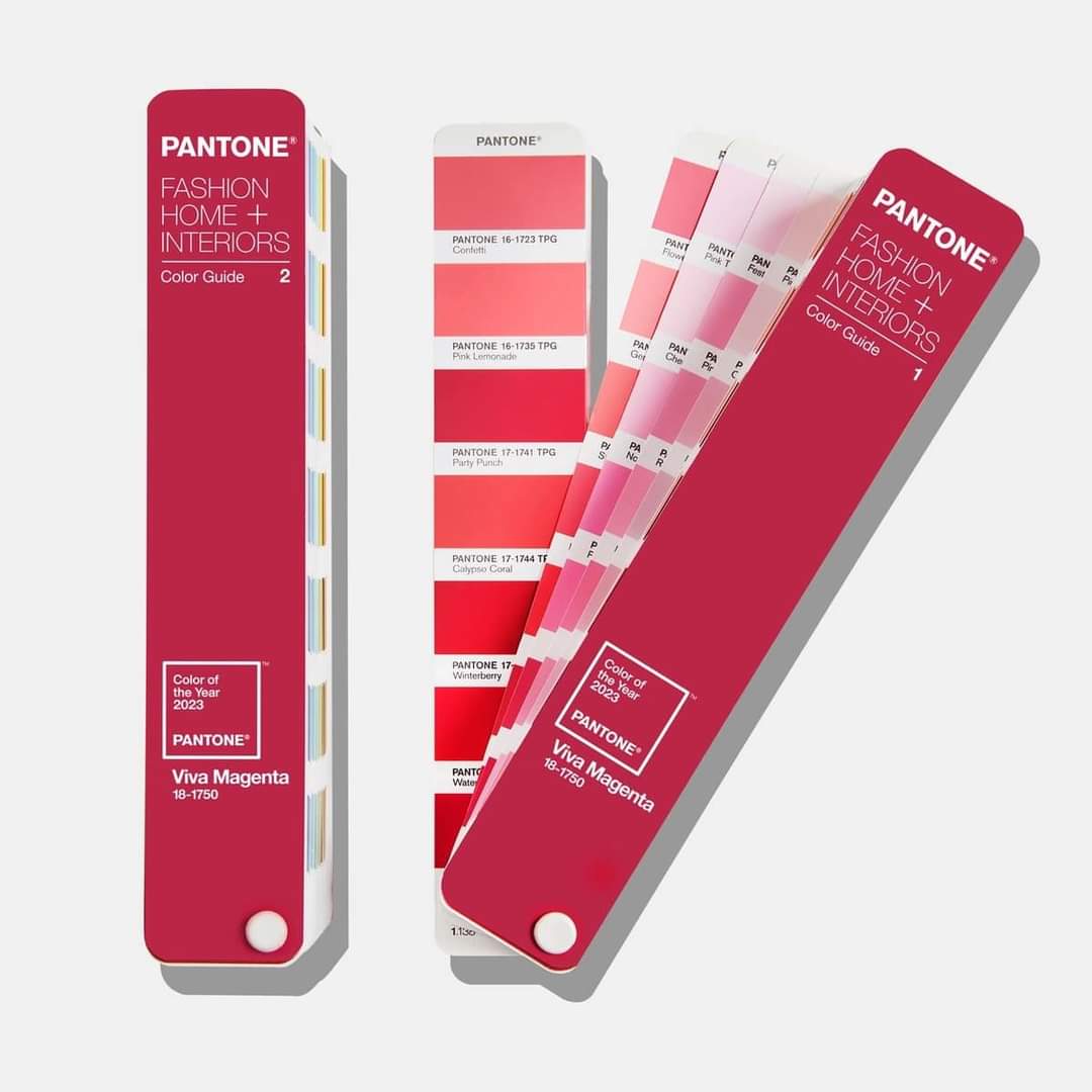PANTONE* FASHION HOME + INTERIORS Color Guide 2 PANTONE 17-1741 TPG Party Punch as PANTONE 17-1744 TF Calpso Coral PANTONE 17 Winterberry Color of the Year 2023 PANTONE&reg; Viva Magenta 18-1750 PANTONE PANTONE 16-1723 TPG Contetti BANY Fiont BANG PANTONE 16-1735 TPG Pink Lomonadr PAN Gop PANTONE&reg; FASHION HOME + INTERIORS Color Guide PANTC Water Color of the Year 2022 PANTONE" Viva Magenta 18-1750 1.130
