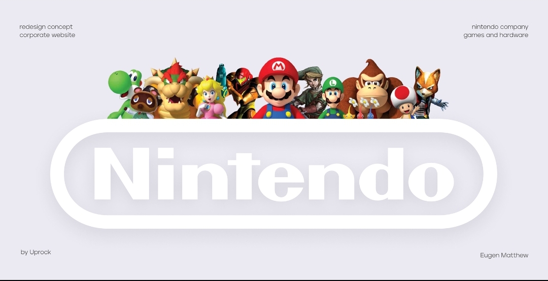 redesign concept corporate website nintendo company games and hardware Nintendo by Uprock Eugen Matthew